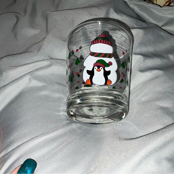 Anchor Hocking Christmas Snowman Front Back Backside Holiday 12oz Cup 1990 New - Picture 7 of 15
